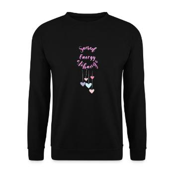 Sacred Energy Exhange - Unisex Sweatshirt - black - Front - Alina (178cm) & Michal (187cm)