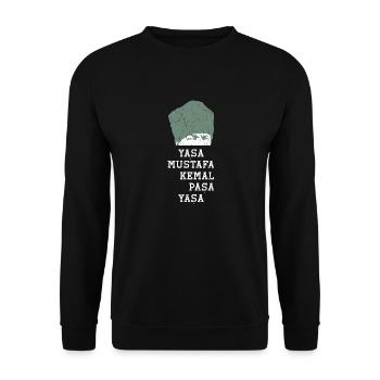 Atatürk Turquie Souverain Mustafa Kemal Silhouette - Sweat-shirt Unisexe - noir - Devant - Alina (178cm) & Michal (187cm)