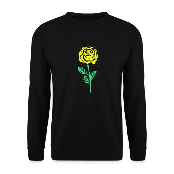 gelbe rose - Unisex Pullover - Schwarz - Vorne - Alina (178cm) & Michal (187cm)