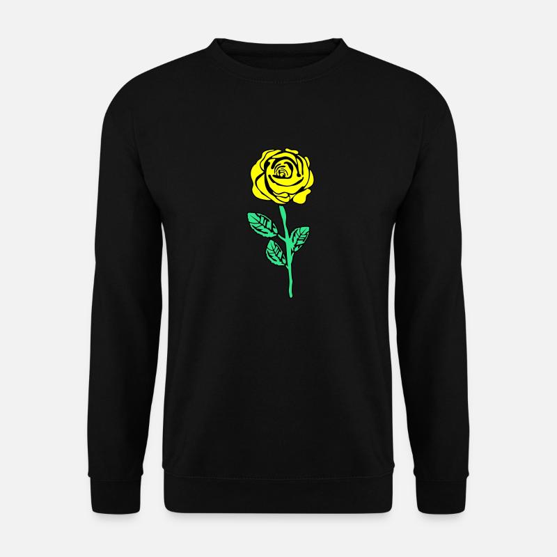 gelbe rose - Unisex Pullover - Schwarz