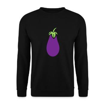 Aubergine - Sweat-shirt Unisexe - noir - Devant - Alina (178cm) & Michal (187cm)