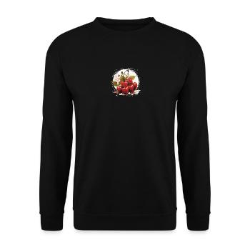 Cherry - illustration - Unisex Sweatshirt - black - Front - Alina (178cm) & Michal (187cm)