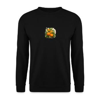 Orange - Illustration - Sweat-shirt Unisexe - noir - Devant - Alina (178cm) & Michal (187cm)