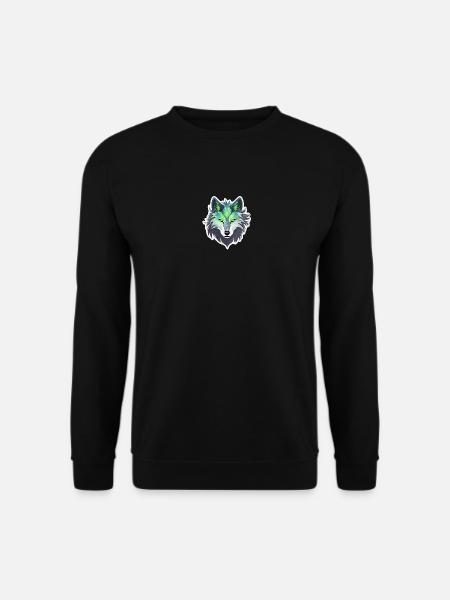 Wolf - Illustration - Unisex Sweatshirt - black