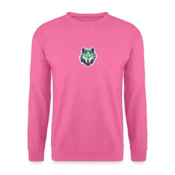Wolf - Illustration - Unisex Pullover - Pink - Vorne