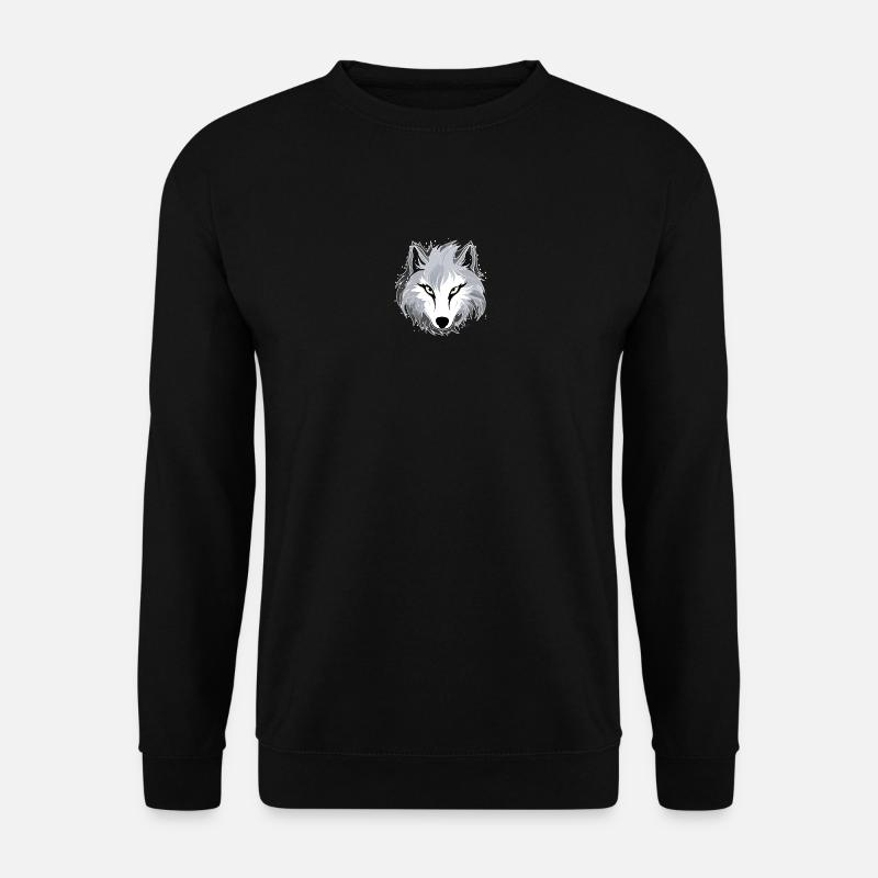 Wolf - Illustration - Unisex Sweatshirt - black