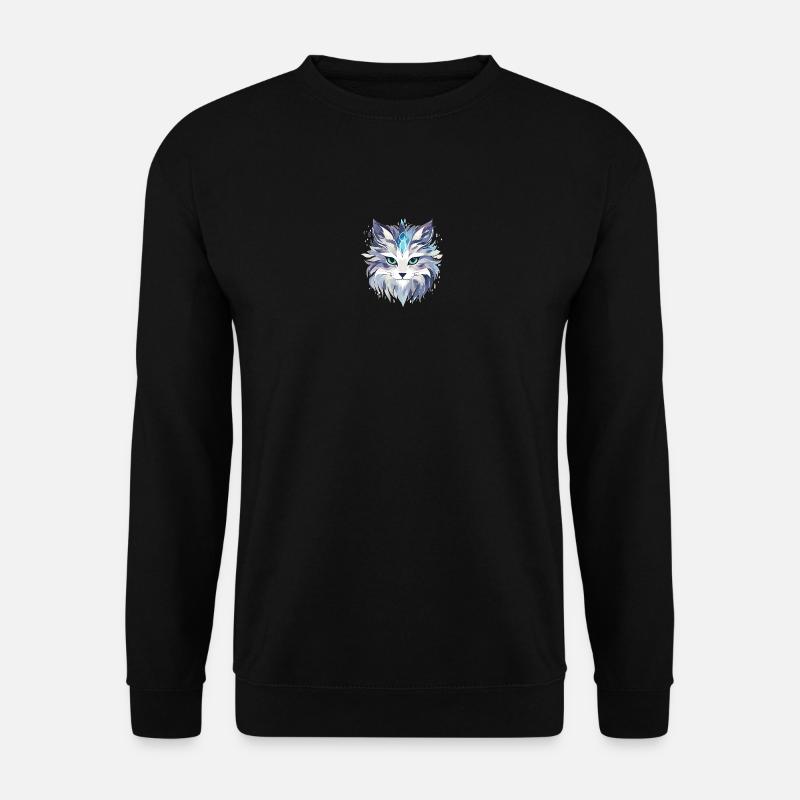 Katze - Illustration - Unisex Pullover - Schwarz
