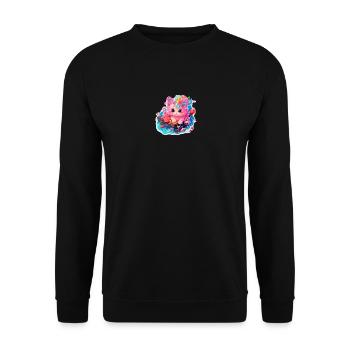 Chat - illustration - Sweat-shirt Unisexe - noir - Devant - Alina (178cm) & Michal (187cm)