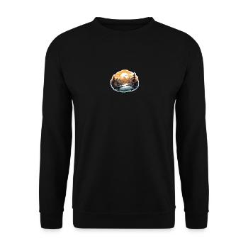 Paysage - Illustration - Sweat-shirt Unisexe - noir - Devant - Alina (178cm) & Michal (187cm)