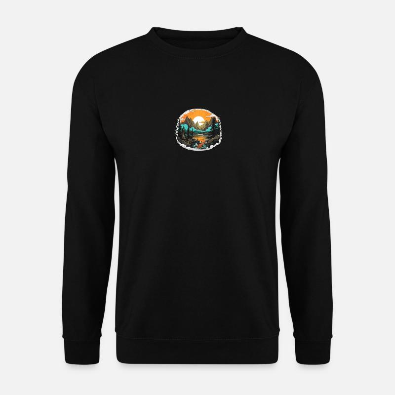 Landscape - Illustration - Unisex Sweatshirt - black