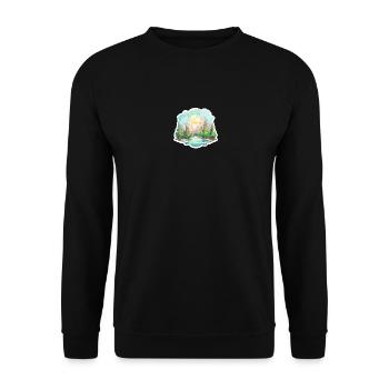 Paysage - Illustration - Sweat-shirt Unisexe - noir - Devant - Alina (178cm) & Michal (187cm)