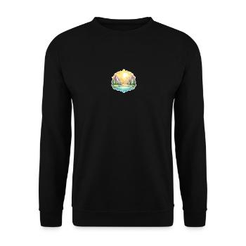 Paysage - Illustration - Sweat-shirt Unisexe - noir - Devant - Alina (178cm) & Michal (187cm)