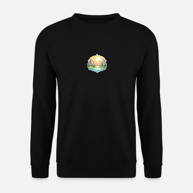 Landscape - Illustration - Unisex Sweatshirt - black