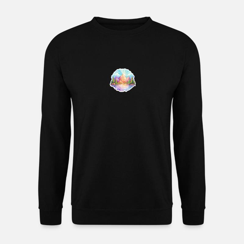 Landschaft - Illustration - Unisex Pullover - Schwarz