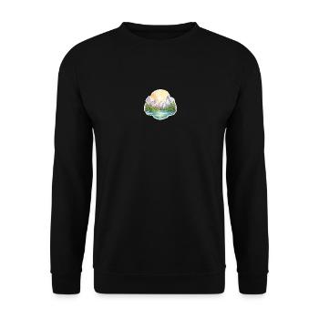 Landscape - Illustration - Unisex Sweatshirt - black - Front - Alina (178cm) & Michal (187cm)