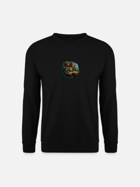 Landscape - Illustration - Unisex Sweatshirt - black