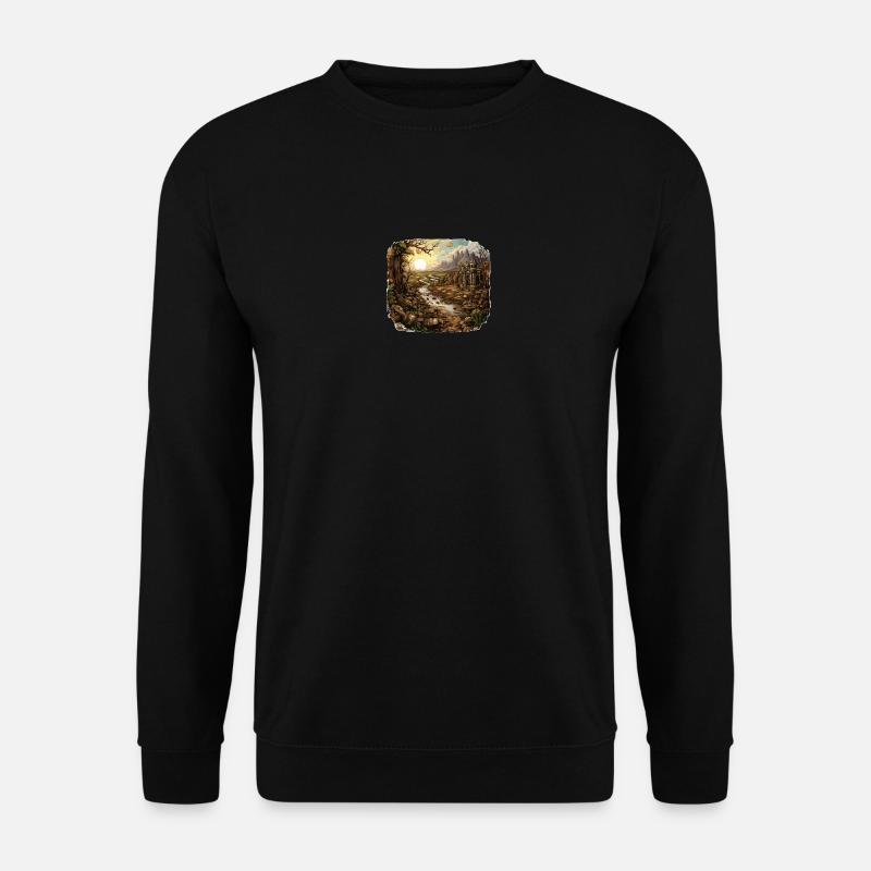 Landscape - Illustration - Unisex Sweatshirt - black