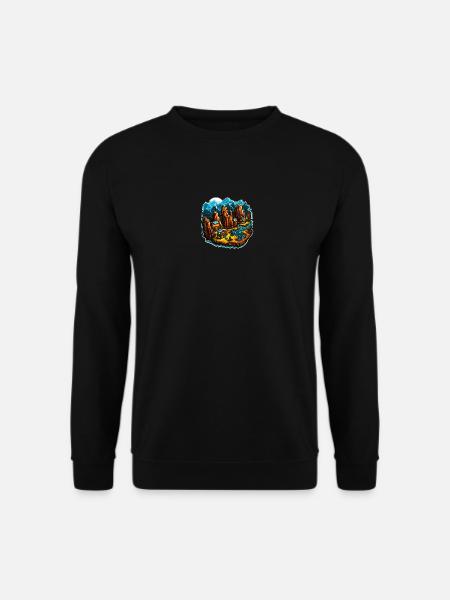 Landscape - Illustration - Unisex Sweatshirt - black