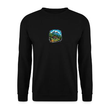 Landscape - Illustration - Unisex Sweatshirt - black - Front - Alina (178cm) & Michal (187cm)