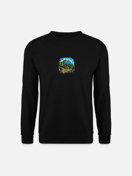 Landscape - Illustration - Unisex Sweatshirt - black