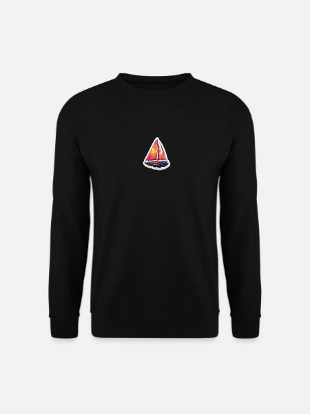 Sailboat - illustration - Unisex Sweatshirt - black
