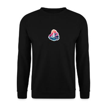Sailboat - illustration - Unisex Sweatshirt - black - Front - Alina (178cm) & Michal (187cm)
