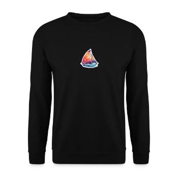 Sailboat - illustration - Unisex Sweatshirt - black - Front - Alina (178cm) & Michal (187cm)