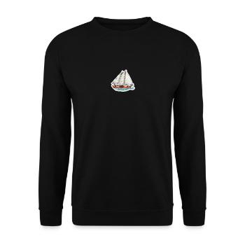 Sailboat - illustration - Unisex Sweatshirt - black - Front - Alina (178cm) & Michal (187cm)