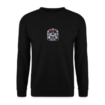 King of Gaming - Controller and Crown Illustration - Unisex Sweatshirt - black - Front - Alina (178cm) & Michal (187cm)