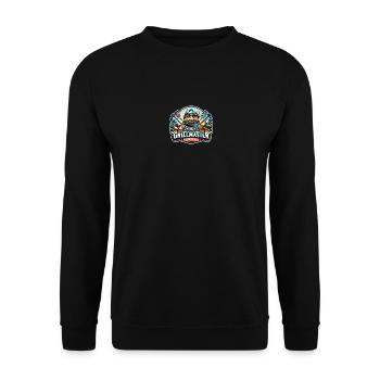 GrillMaster - Grill Illustration - Unisex Sweatshirt - black - Front - Alina (178cm) & Michal (187cm)