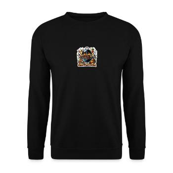 GrillMaster - Grill Illustration - Unisex Sweatshirt - black - Front - Alina (178cm) & Michal (187cm)
