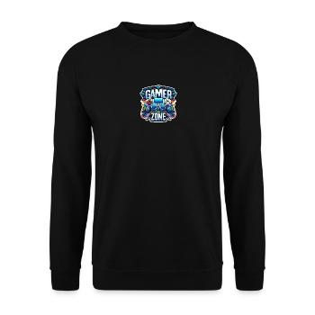 Gamer Zone - Controller Illustration - Unisex Pullover - Schwarz - Vorne - Alina (178cm) & Michal (187cm)