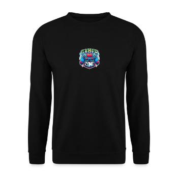 Gamer Zone - Controller Illustration - Unisex Pullover - Schwarz - Vorne - Alina (178cm) & Michal (187cm)