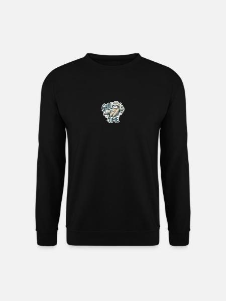 Chill Time - Sloth Illustration - Unisex Sweatshirt - black