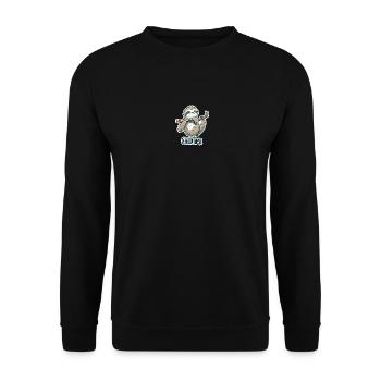 Chill Time - Illustration du paresseux - Sweat-shirt Unisexe - noir - Devant - Alina (178cm) & Michal (187cm)