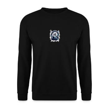 Ressentez les rythmes - Illustration d'un casque - Sweat-shirt Unisexe - noir - Devant - Alina (178cm) & Michal (187cm)