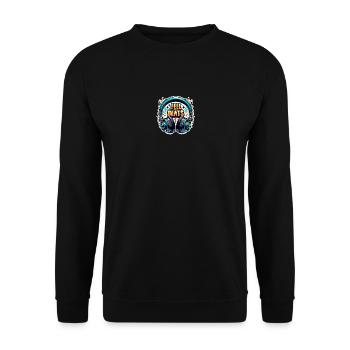 Ressentez les rythmes - Illustration d'un casque - Sweat-shirt Unisexe - noir - Devant - Alina (178cm) & Michal (187cm)