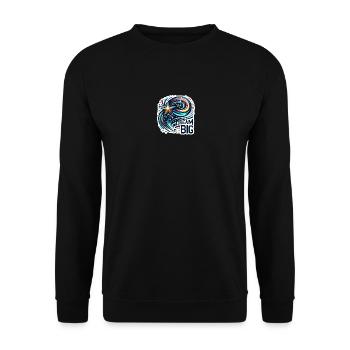 Rêvez grand - Illustration d’étoile filante - Sweat-shirt Unisexe - noir - Devant - Alina (178cm) & Michal (187cm)