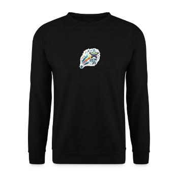 Rêvez grand - Illustration d’étoile filante - Sweat-shirt Unisexe - noir - Devant - Alina (178cm) & Michal (187cm)