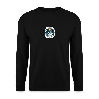 Dream Big - Shooting Star Illustration - Unisex Sweatshirt - black - Front - Alina (178cm) & Michal (187cm)