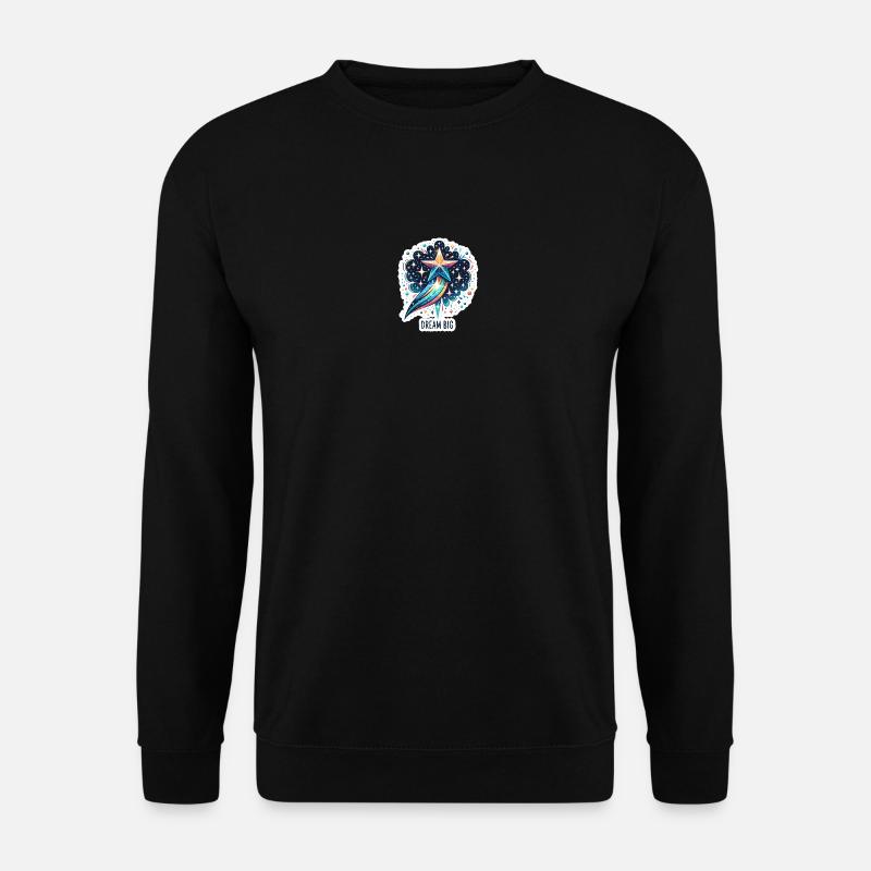 Dream Big - Shooting Star Illustration - Unisex Sweatshirt - black