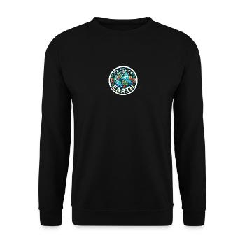 Explorez la Terre - Illustration de la Terre - Sweat-shirt Unisexe - noir - Devant - Alina (178cm) & Michal (187cm)