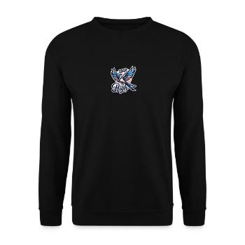Soar High - bird illustration - Unisex Sweatshirt - black - Front - Alina (178cm) & Michal (187cm)