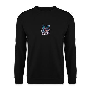 Soar High - Vogel Illustration - Unisex Pullover - Schwarz - Vorne - Alina (178cm) & Michal (187cm)