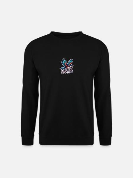 Soar High - bird illustration - Unisex Sweatshirt - black