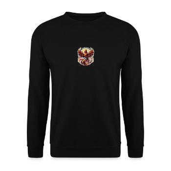 Rise Again - Phoenix Illustration - Unisex Sweatshirt - black - Front - Alina (178cm) & Michal (187cm)