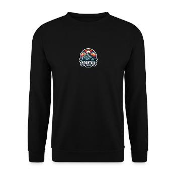 Mountain High - Berg Illustration - Unisex Sweatshirt - black - Front - Alina (178cm) & Michal (187cm)