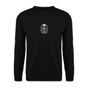 Dream Big - Astronaut Illustration - Unisex Pullover - Schwarz - Vorne - Alina (178cm) & Michal (187cm)