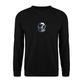 Rêver grand - Illustration d’astronaute - Sweat-shirt Unisexe - noir - Devant - Alina (178cm) & Michal (187cm)