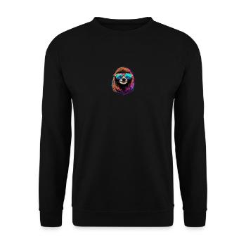 Paresseux cool - Sweat-shirt Unisexe - noir - Devant - Alina (178cm) & Michal (187cm)